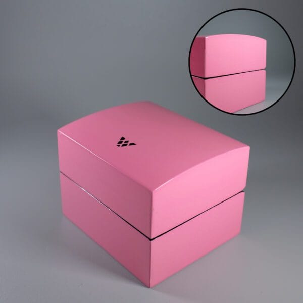 Two Slot Watch Box - Pop Collection in Pink-53 - Image 5