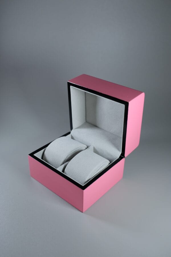Two Slot Watch Box - Pop Collection in Pink-52