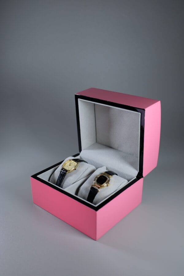 Two Slot Watch Box - Pop Collection in Pink-53 - Image 6