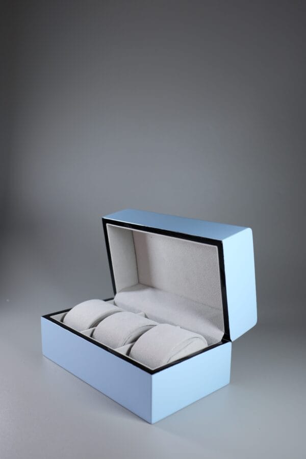 Three Slot Watch Box - Pop Collection in Blue-52