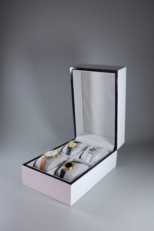 Four Slot Watch Box - Pop Collection in White - Image 5