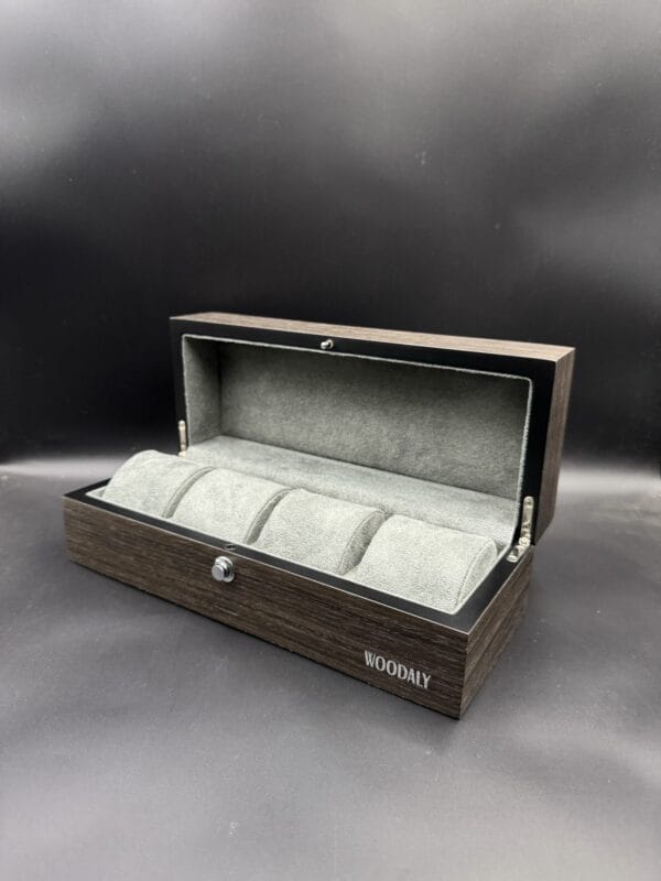 Classic 4 slots wooden watch box in Black Apricot (WD.9104_7) - Image 2
